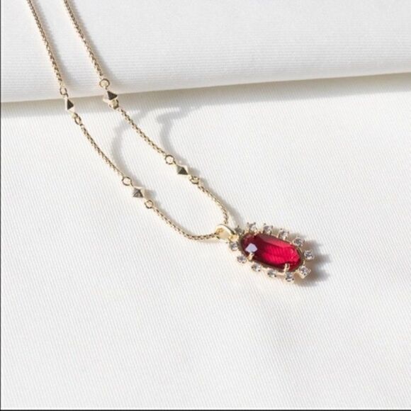 Kendra Sott Brett Pendant Necklace Pink Berry - Picture 1 of 4
